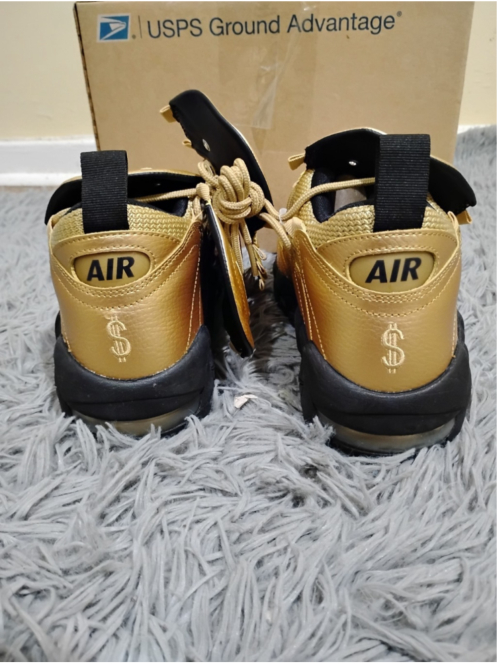 Nike Air More Money Metallic Gold 2018 Men Size 8 Sneakers - AJ2998-700 - Picture 4 of 12